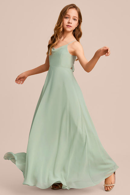 Robe Cérémonie Vert Doux Élégant - gallery 1