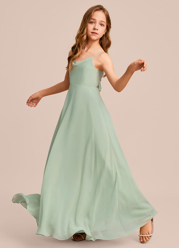 Robe Cérémonie Vert Doux Élégant - gallery 1