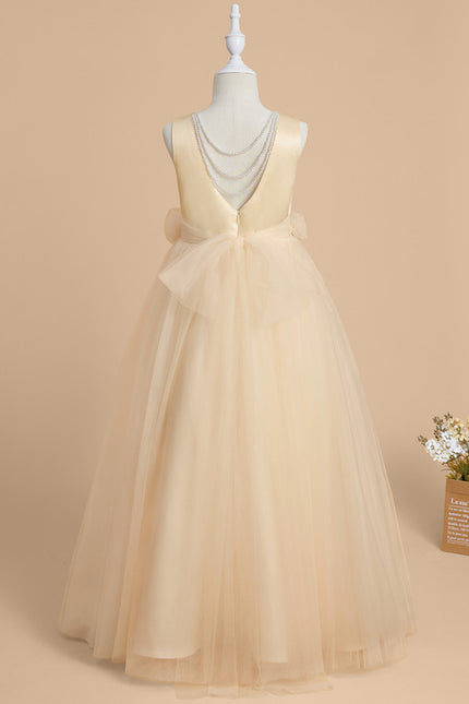 Robe Cérémonie Tulle Florale Ivoire - gallery 2