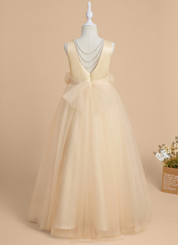 Robe Cérémonie Tulle Florale Ivoire - gallery 2