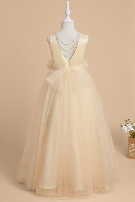 Robe Cérémonie Tulle Florale Ivoire - gallery 2