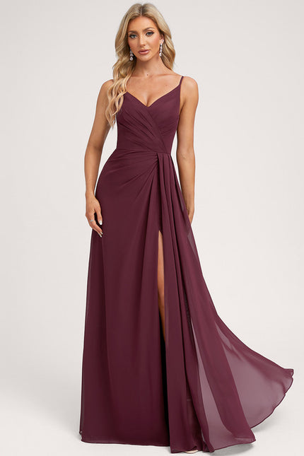 Robe Cérémonie Longue Volants Rose