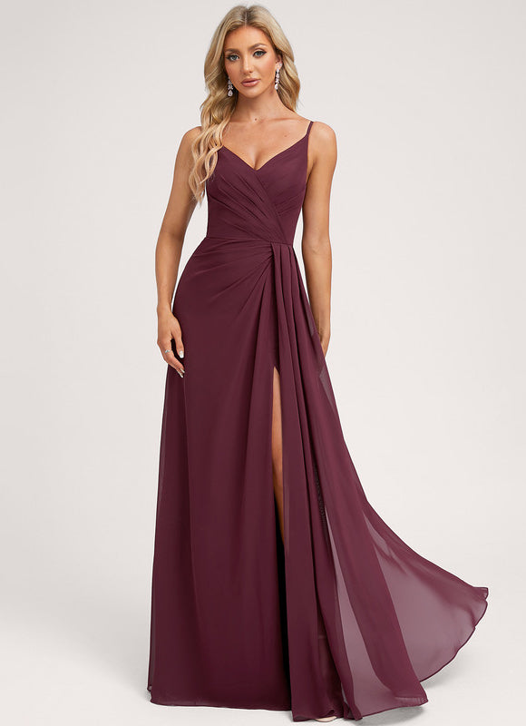 Robe Cérémonie Longue Volants Rose