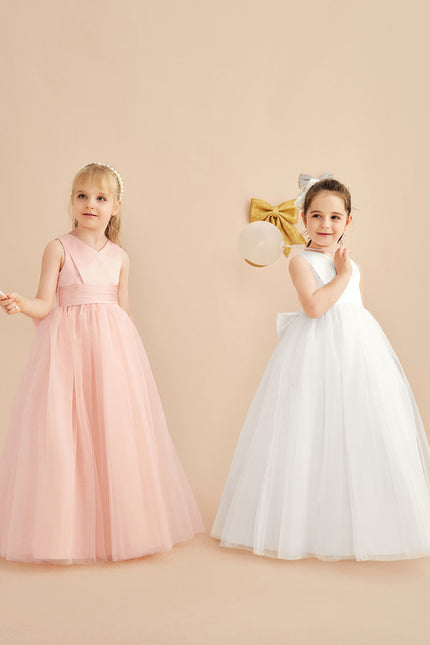 Robe Cérémonie Enfant Rose Douce - gallery 1