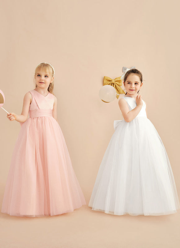 Robe Cérémonie Enfant Rose Douce - gallery 1
