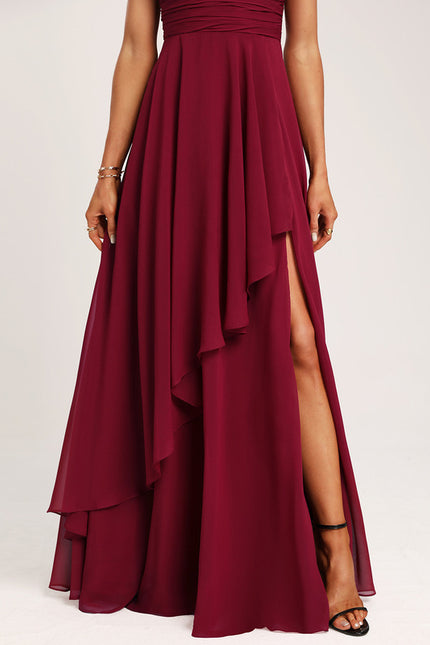 Robe Cérémonie Longue Volants Rose - gallery 1