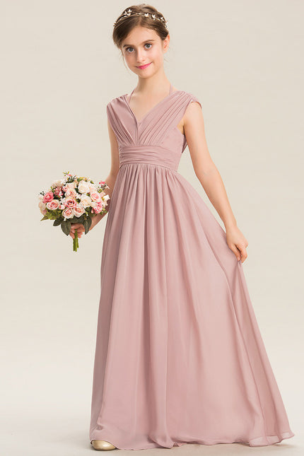 Robe Cérémonie Demoiselle Dhonneur Beige - gallery 1