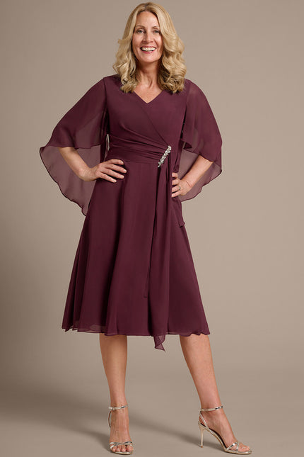 Robe Cérémonie Prune Fluide