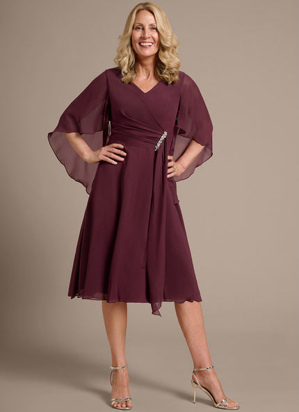 Robe Cérémonie Prune Fluide