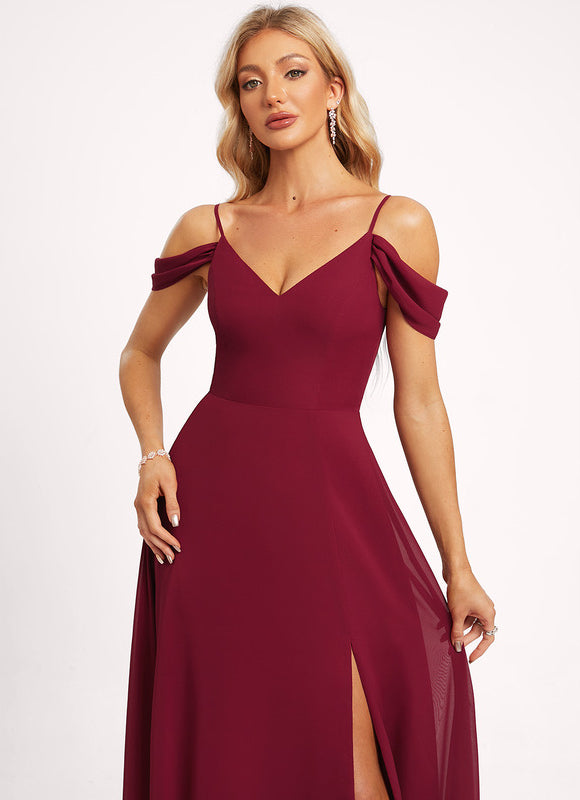 Robe Cérémonie Vaporeuse Bordeaux - gallery 4