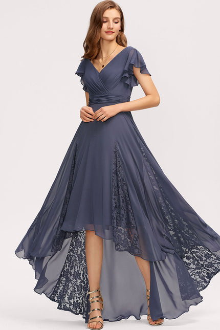 Robe Cérémonie Dentelle Asymétrique