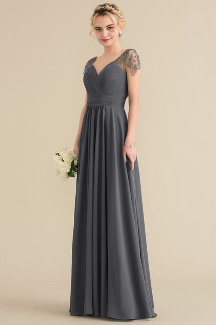 Robe Cérémonie Mousseline Charbon - gallery 2