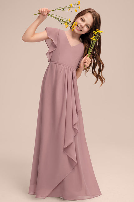 Robe Cérémonie Mousseline Bleu Pastel