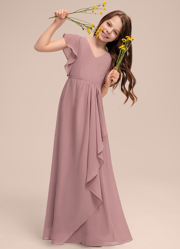 Robe Cérémonie Mousseline Bleu Pastel