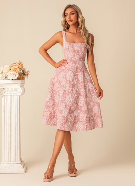 Robe Cérémonie Rose Fleuri
