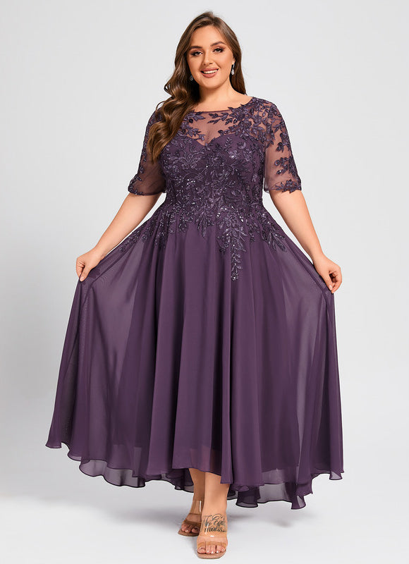 Robe Cérémonie En Dentelle Marine - gallery 9