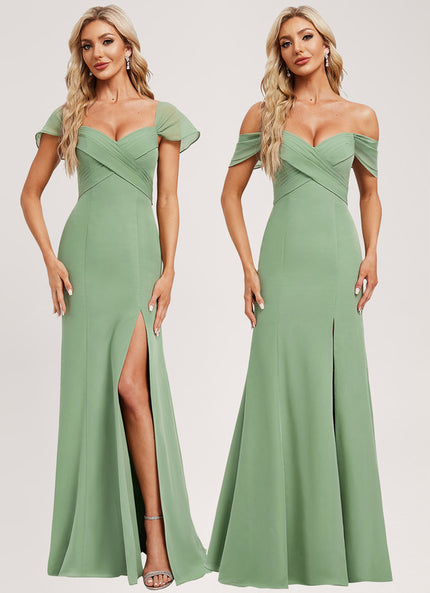 Robe Cérémonie Vert Élégant