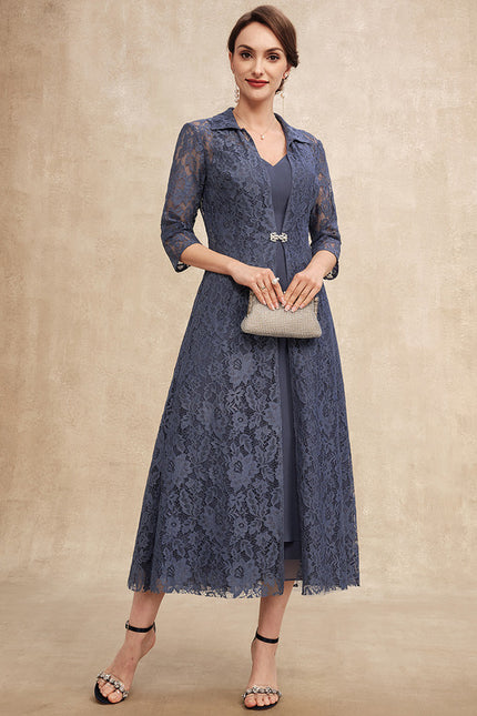 Robe Cérémonie Chic Matériel Dentelle - gallery 3