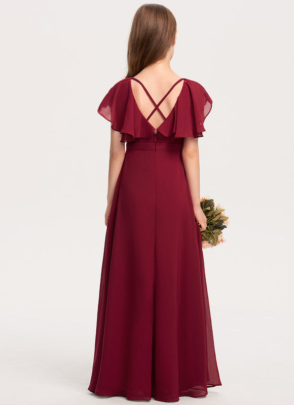 Robe Cérémonie Mousseline Bleu Pastel - gallery 3