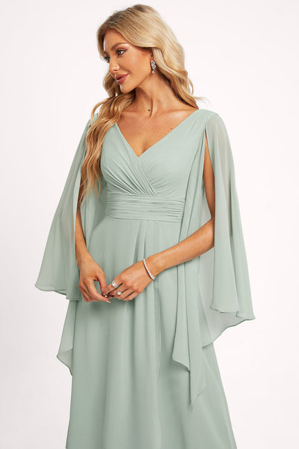 Robe Cérémonie Fluide Marine Élégante - gallery 3