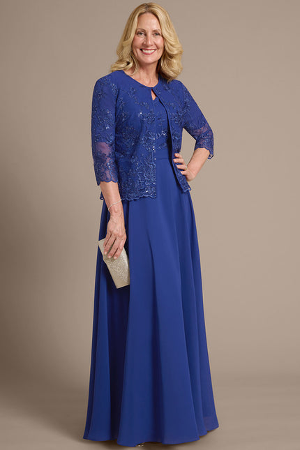 Robe Cérémonie Longue Bleu Royal - gallery 3