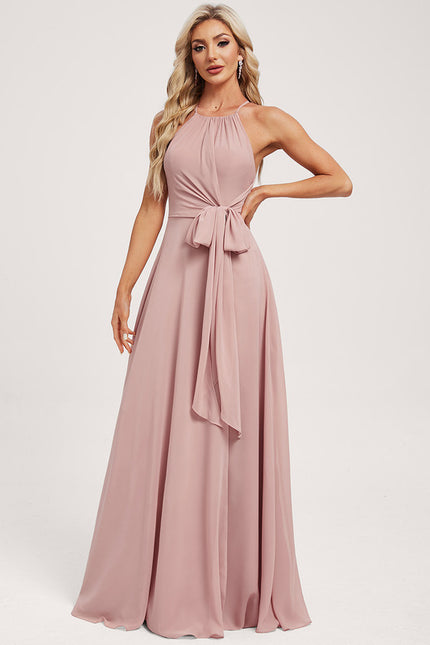 Robe Cérémonie Fluide Rose Pâle - gallery 1