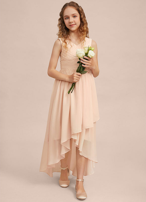Robe Cérémonie Asymétrique Fleurie - gallery 2