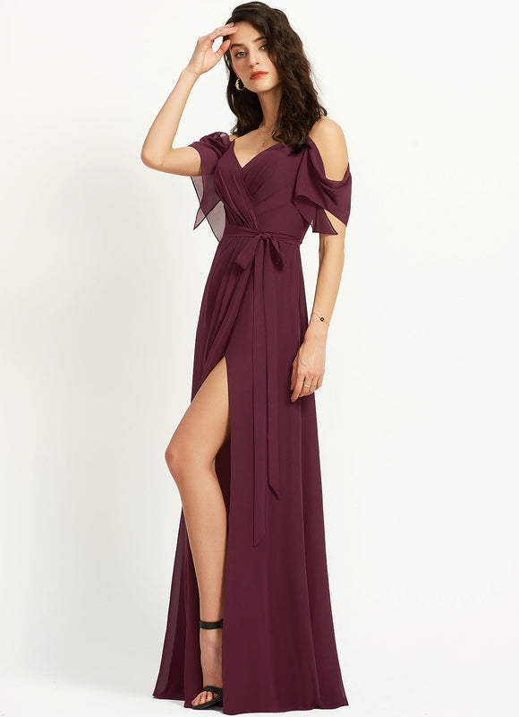 Robe Cérémonie Longue Volants Rose - gallery 3