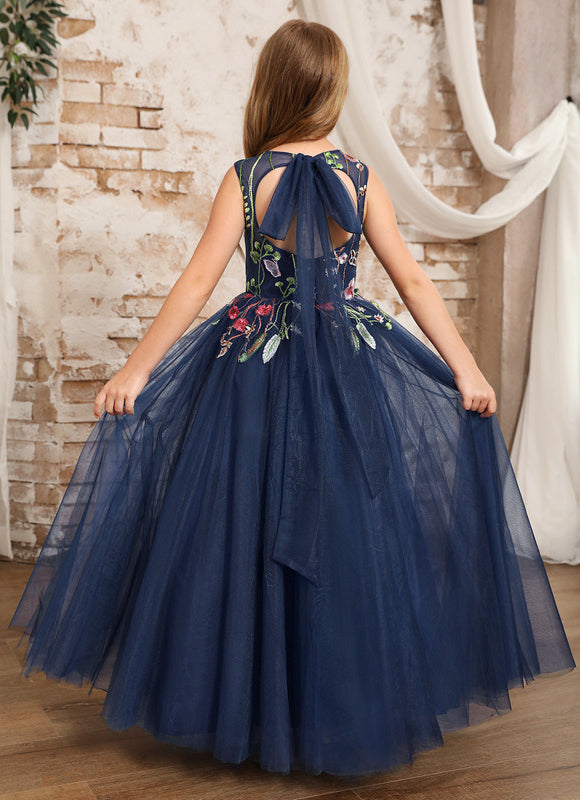 Robe Cérémonie Tulle Navy Floral - gallery 5