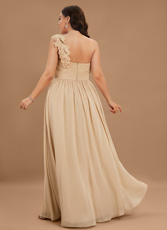 Robe Cérémonie Asymétrique Beige - gallery 5