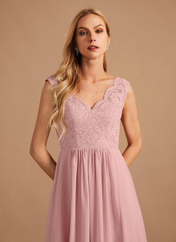 Robe Cérémonie Longue Rose Élégante - gallery 2