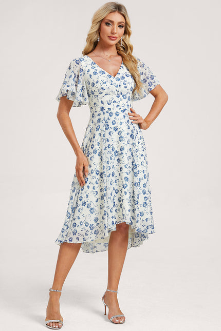 Robe Cérémonie Fluide Marine Élégante - gallery 1