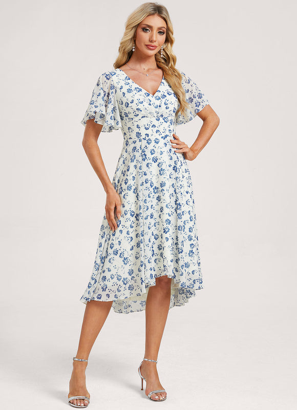 Robe Cérémonie Fluide Marine Élégante - gallery 1