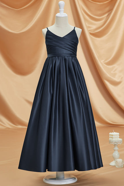 Robe Cérémonie Satinée Marine