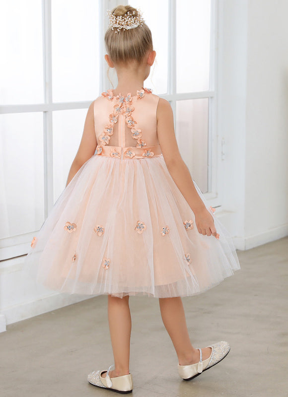 Robe Cérémonie Satinée Florale - gallery 3