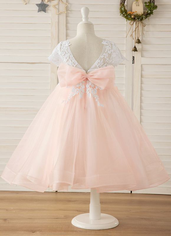 Robe Cérémonie Tulle Rose Pâle - gallery 8