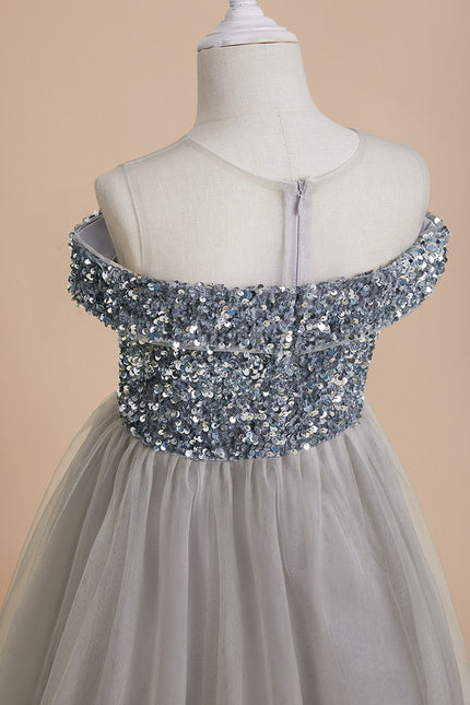 Robe Cérémonie Tulle Argenté - gallery 4