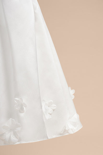 Robe Cérémonie Enfant Satinée Élégante - gallery 5