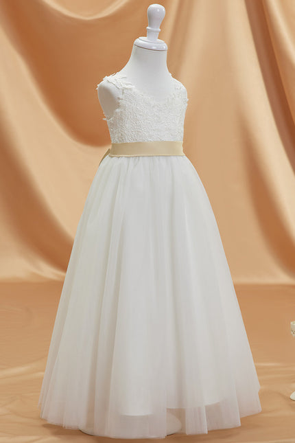 Robe Cérémonie Tulle Ivoire Nœud - gallery 9