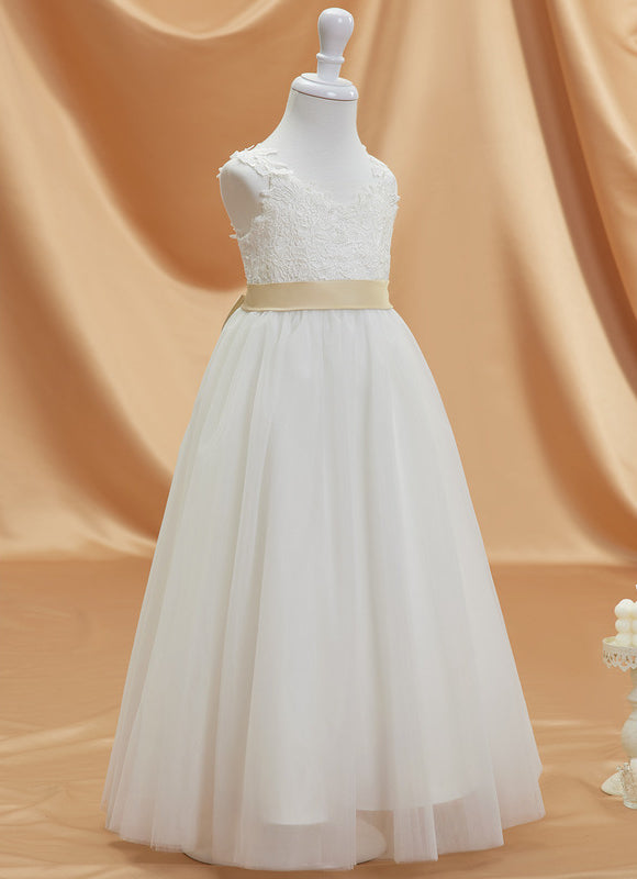 Robe Cérémonie Tulle Ivoire Nœud - gallery 9