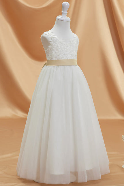 Robe Cérémonie Tulle Ivoire Nœud - gallery 9