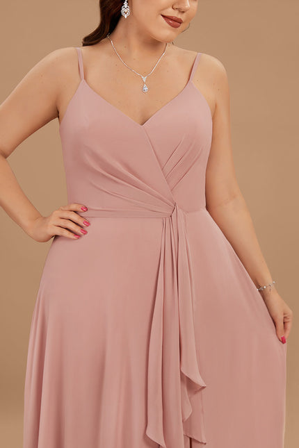 Robe Cérémonie Longue Volants Rose - gallery 8