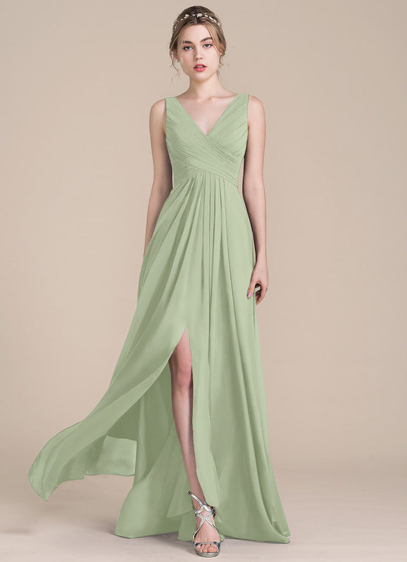 Robe Cérémonie Longue Volants Rose - gallery 1