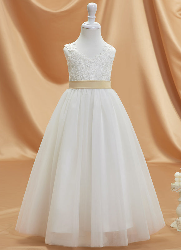 Robe Cérémonie Tulle Ivoire Nœud - gallery 8