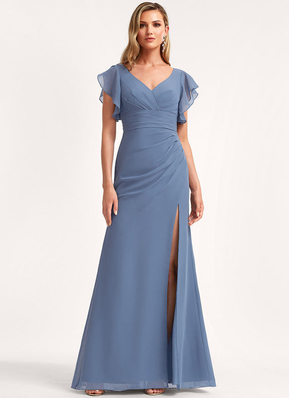 Robe Cérémonie Longue Volants Rose - gallery 3