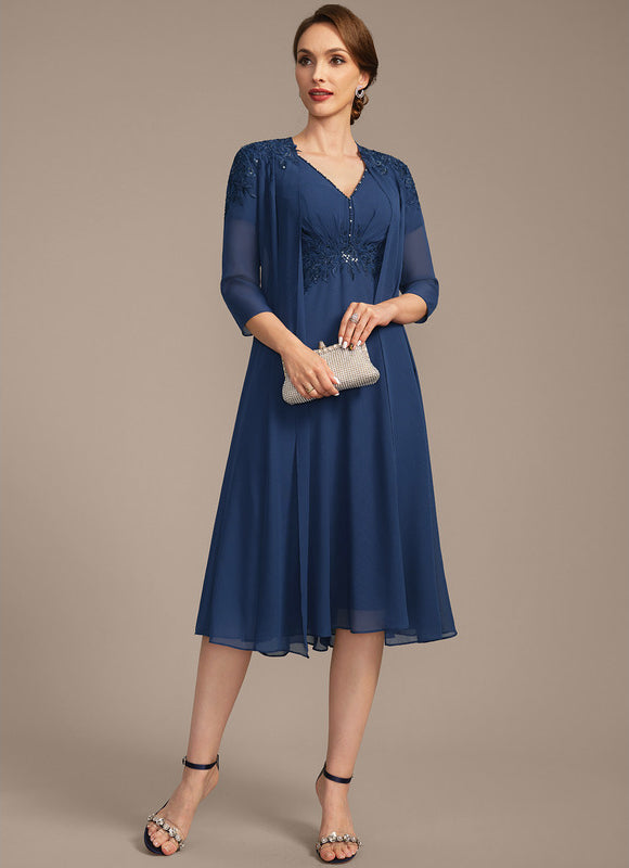 Robe Cérémonie Bleu Profond Chic - gallery 2