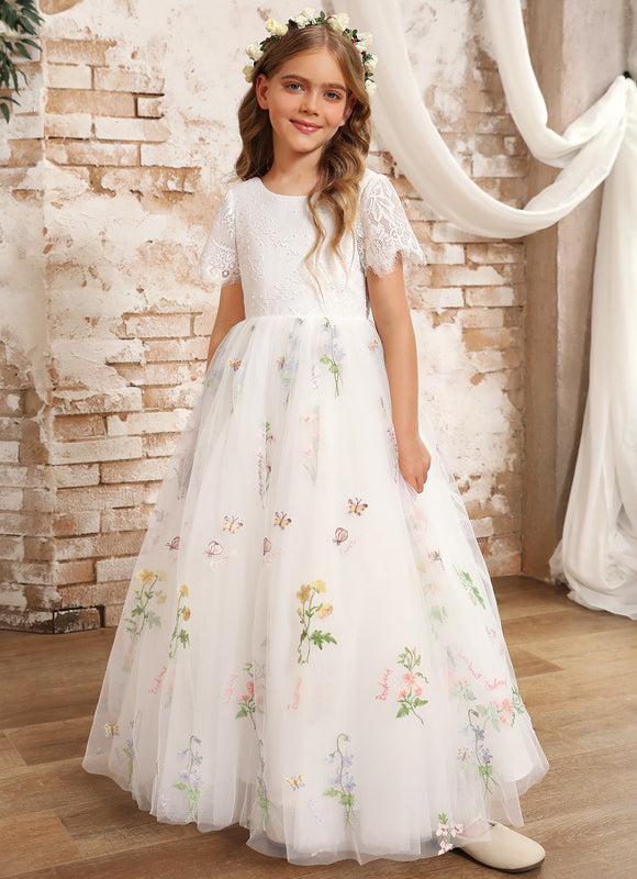 Robe Cérémonie Tulle Navy Floral - gallery 1