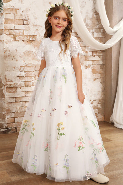 Robe Cérémonie Tulle Navy Floral - gallery 1