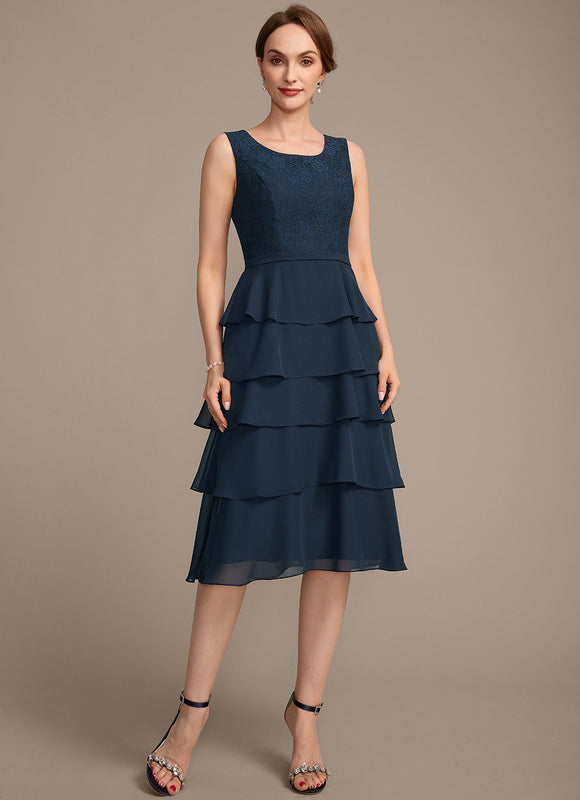 Robe Ceremonie Grande Taille Bleu Marine - gallery 6