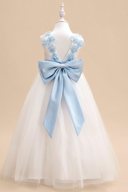 Robe Cérémonie Fille Tulle Bleu